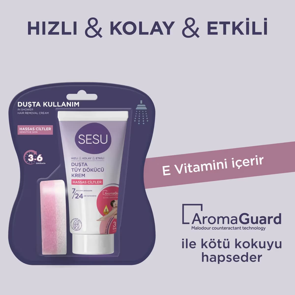 Sesu Tüy Dökücü Krem Duşta 150 ml 3