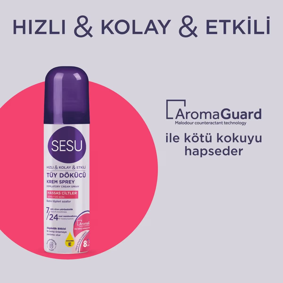 Sesu Tüy Dökücü Köpük Hassas Cilt 150 ml 3