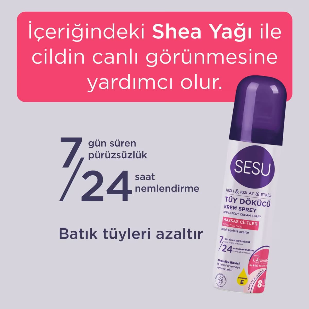 Sesu Tüy Dökücü Köpük Hassas Cilt 150 ml 5
