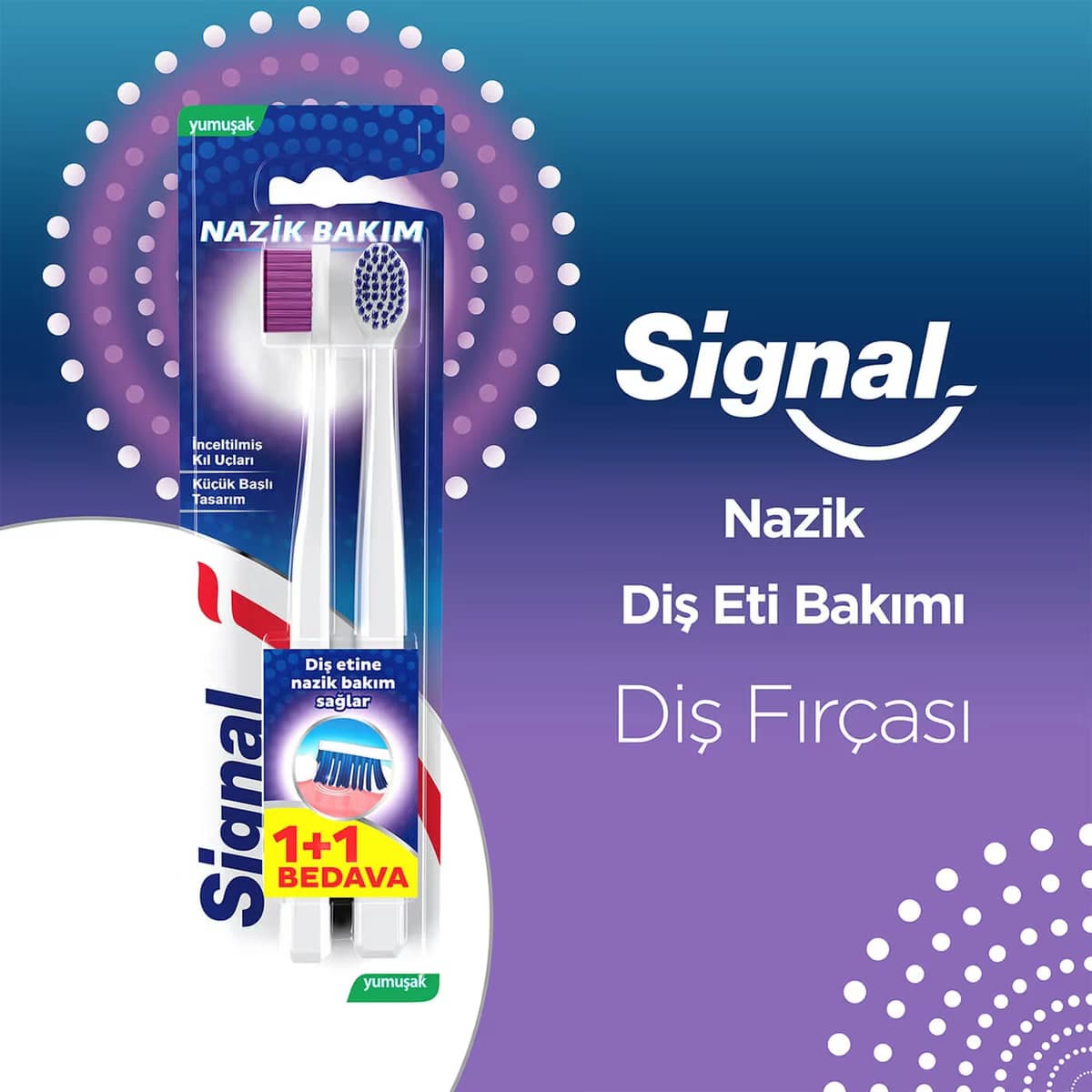 Signal Diş Fırçası Nazik Diş Eti Bakımı 2'li 3