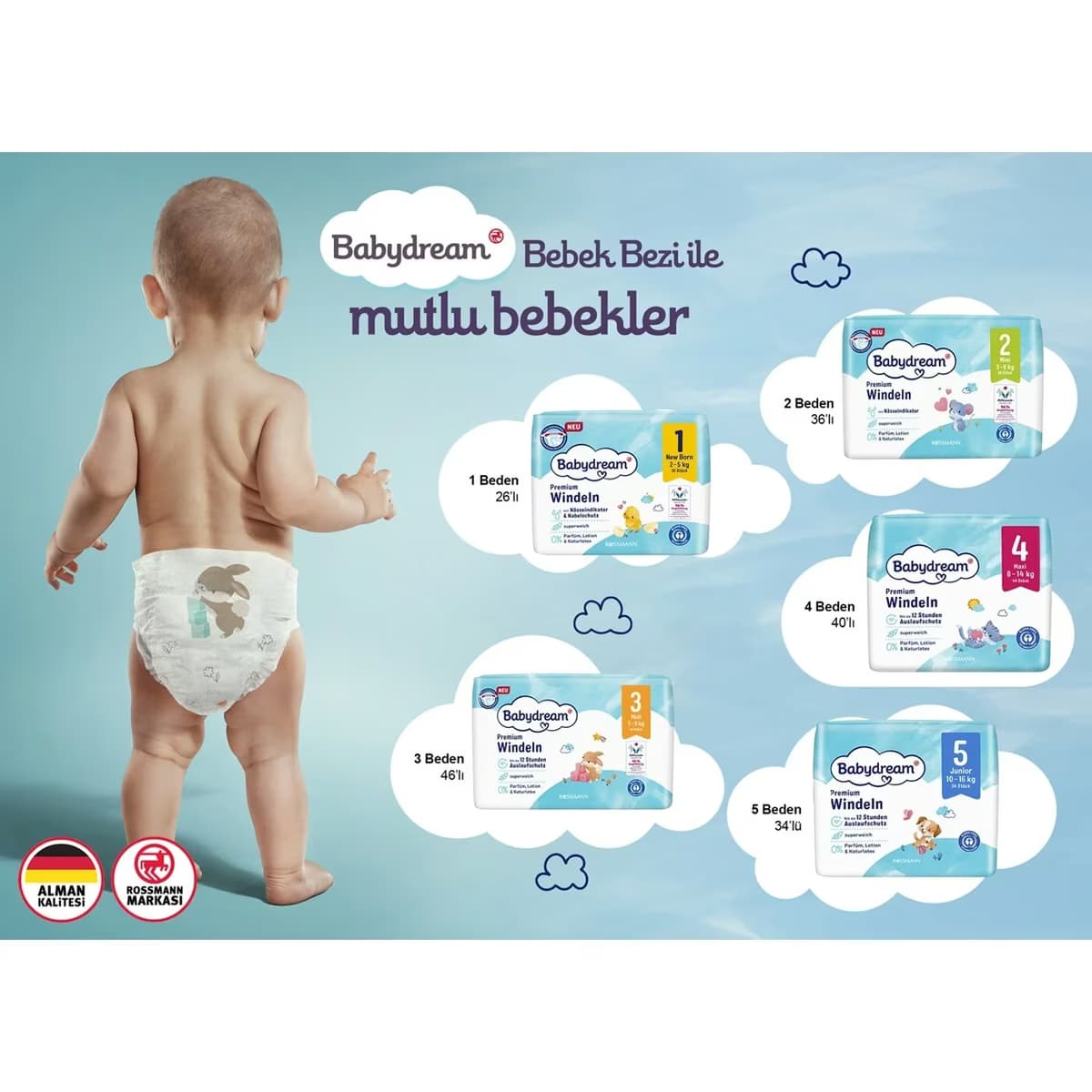 Babydream Bebek Bezi 2 Beden 36'lı 3