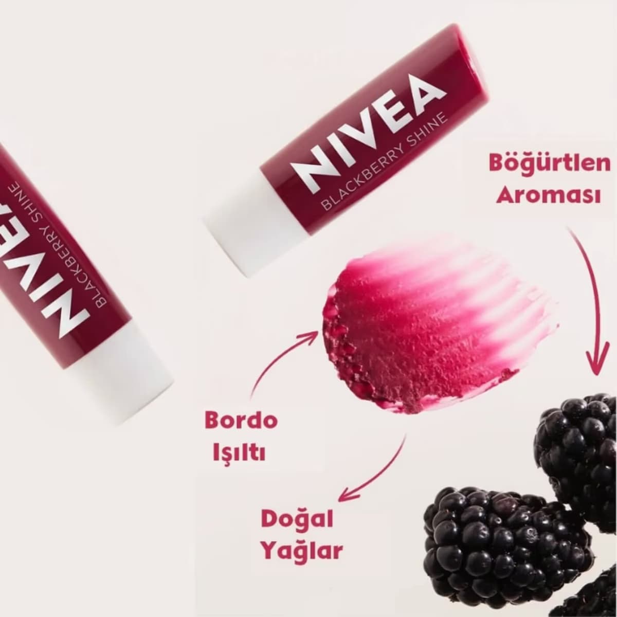 Nivea Dudak Bakım Kremi Böğürtlen 4.8 gr 3
