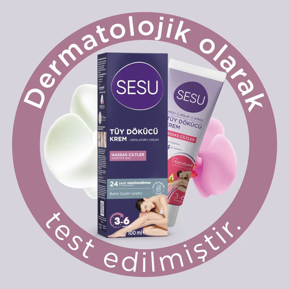 Sesu Tüy Dökücü Krem Hassas 100 ml 2