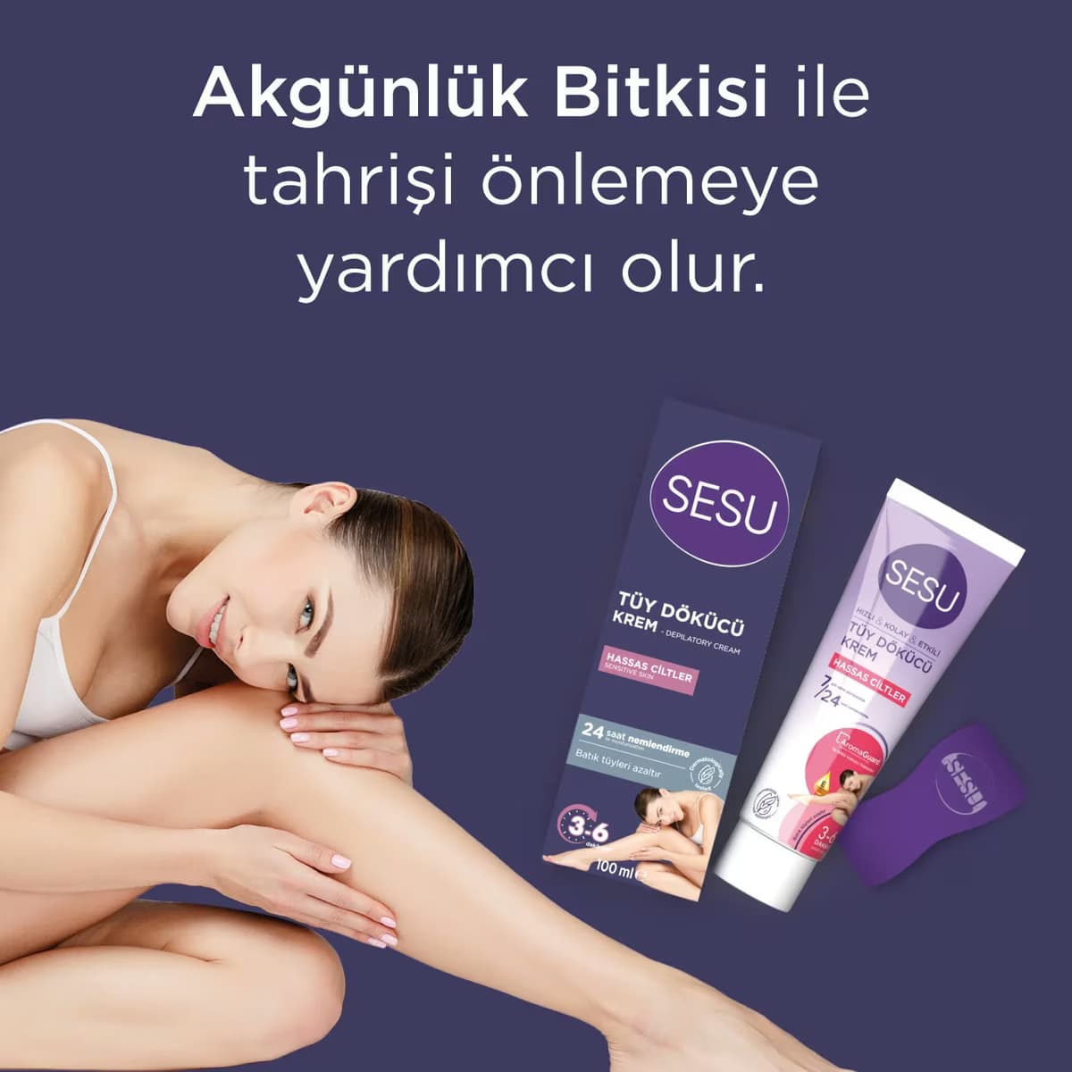 Sesu Tüy Dökücü Krem Hassas 100 ml 4
