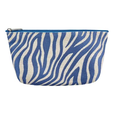 Eklips Mavi Zebra Makyaj Çantası