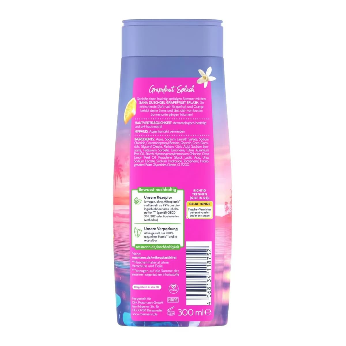 Isana Duş Jeli Greyfurt 300 ml 2