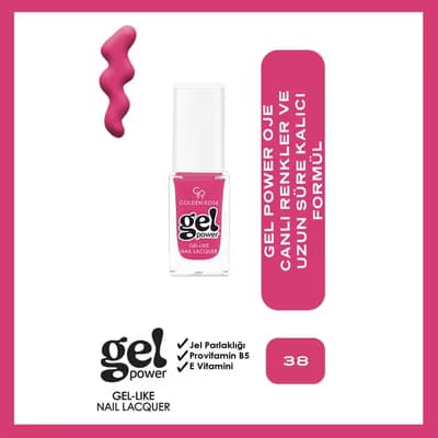 Golden Rose Power Gel Like Nail Oje No: 38