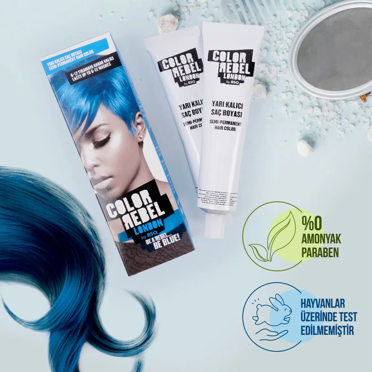 Color Rebel Saç Boyası Mavi 100 ml 3