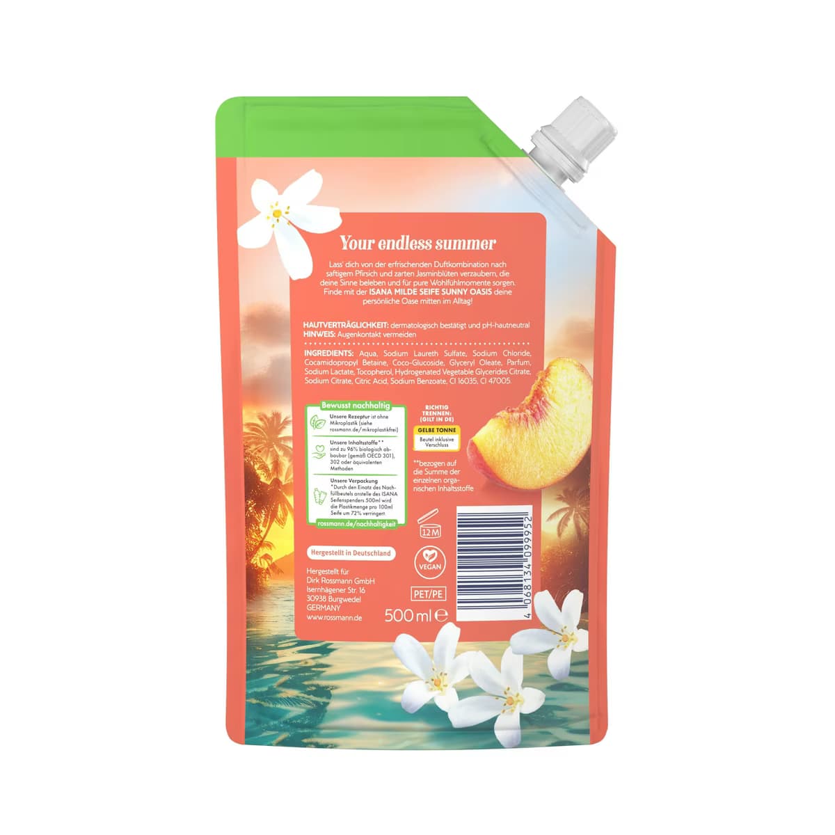 Isana Sıvı Sabun Yedek Sunny Oasis 500 ml 2