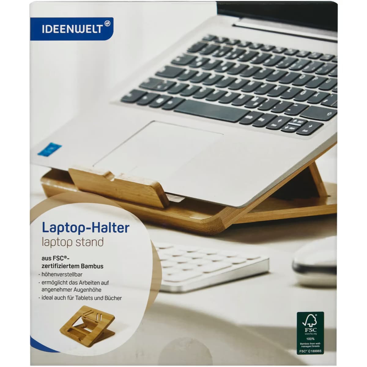 Ideenwelt Laptop Yükseltici Bambu, 1 Adet 4