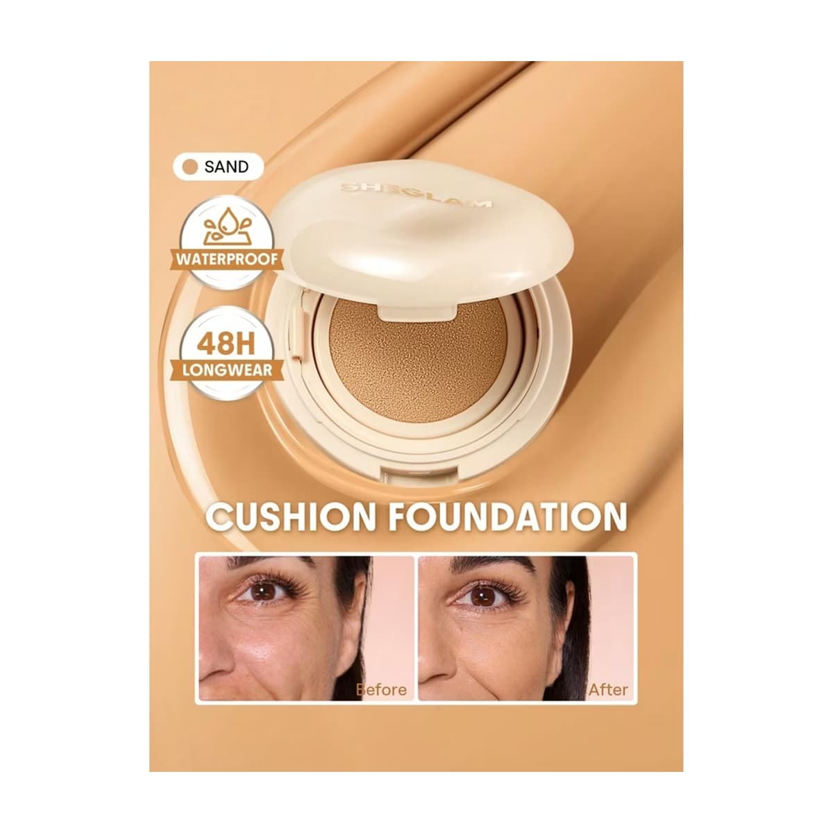 Sheglam Lock & Go Cushion Fondöten Sand 2