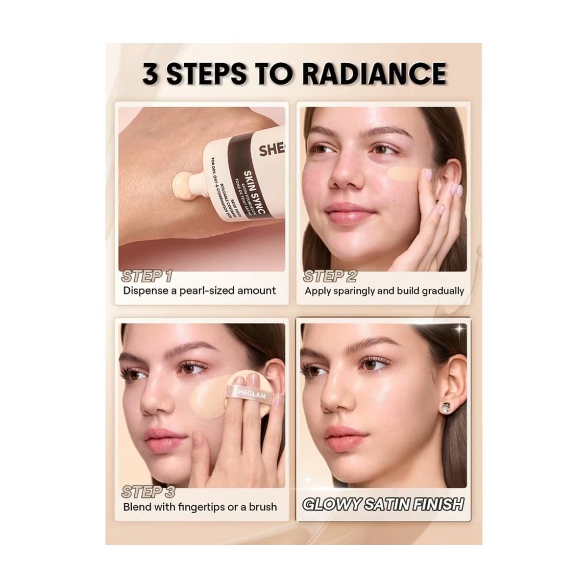 Sheglam Tube Foundation Fondöten Porcelain 4