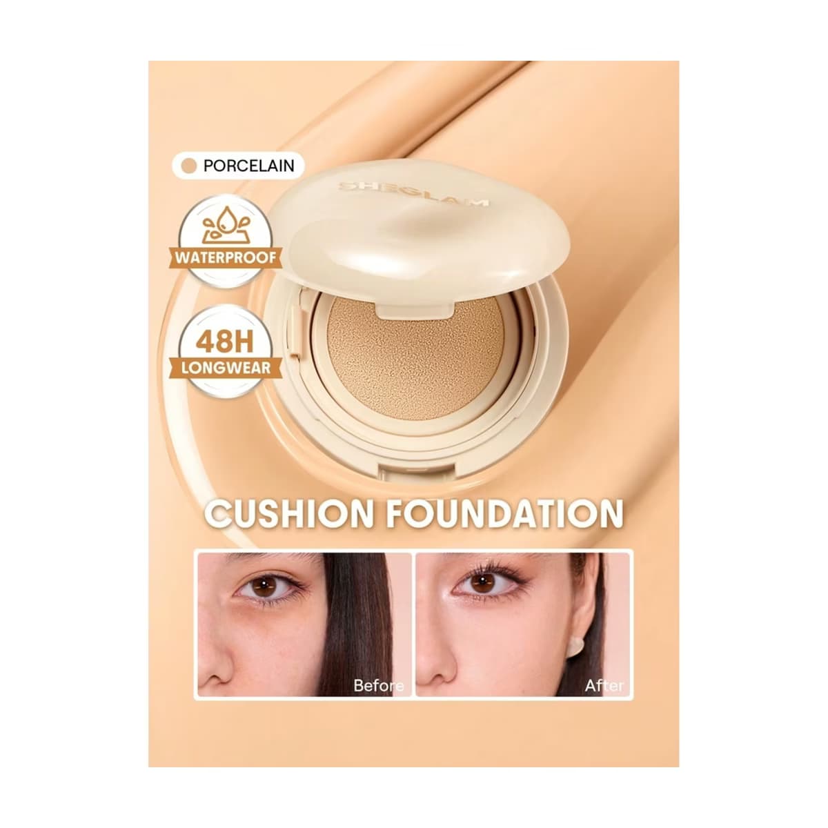 Sheglam Lock & Go Cushion Fondöten Porcelain 2