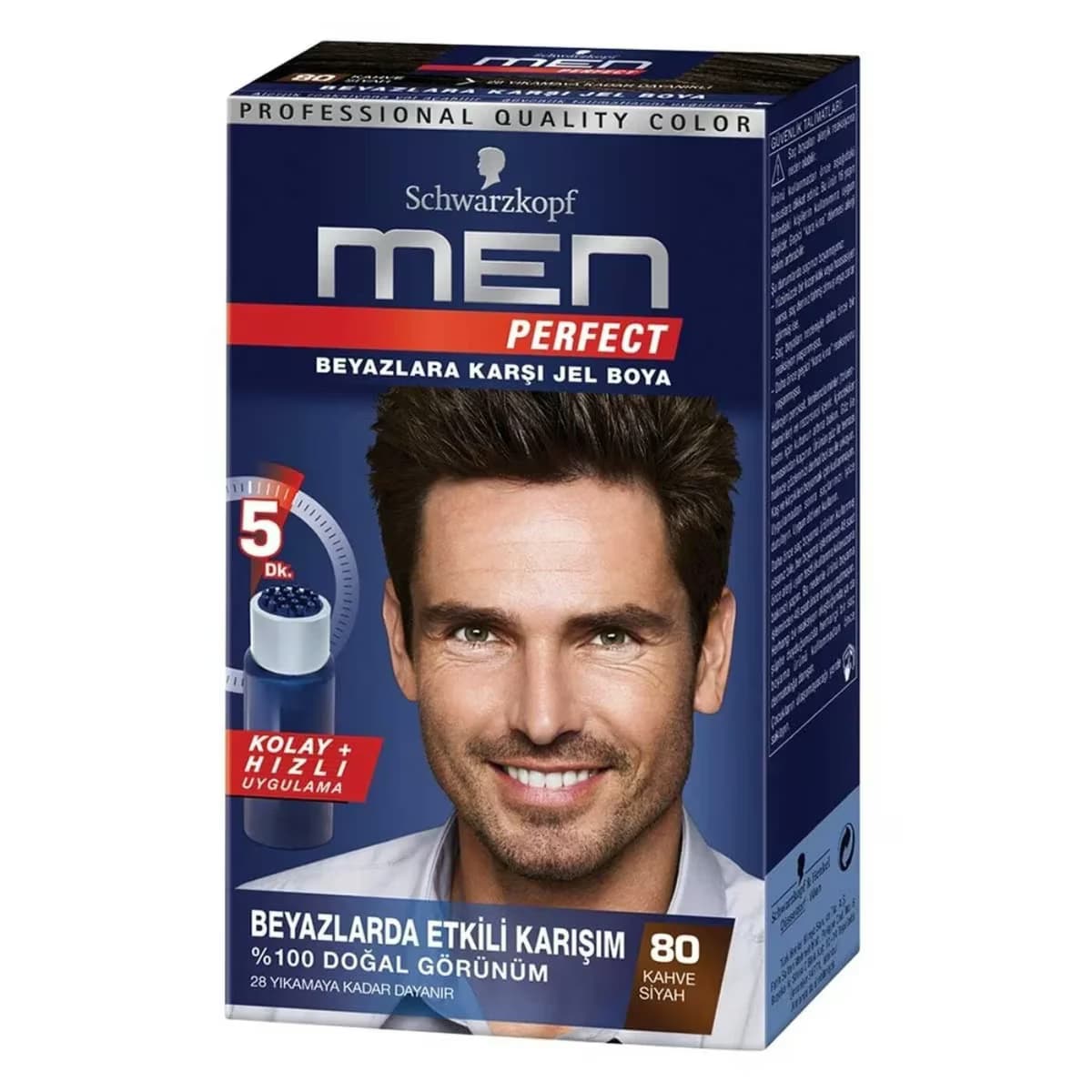 Men Perfect Saç Boyası Kahve Siyah 80 50 ml