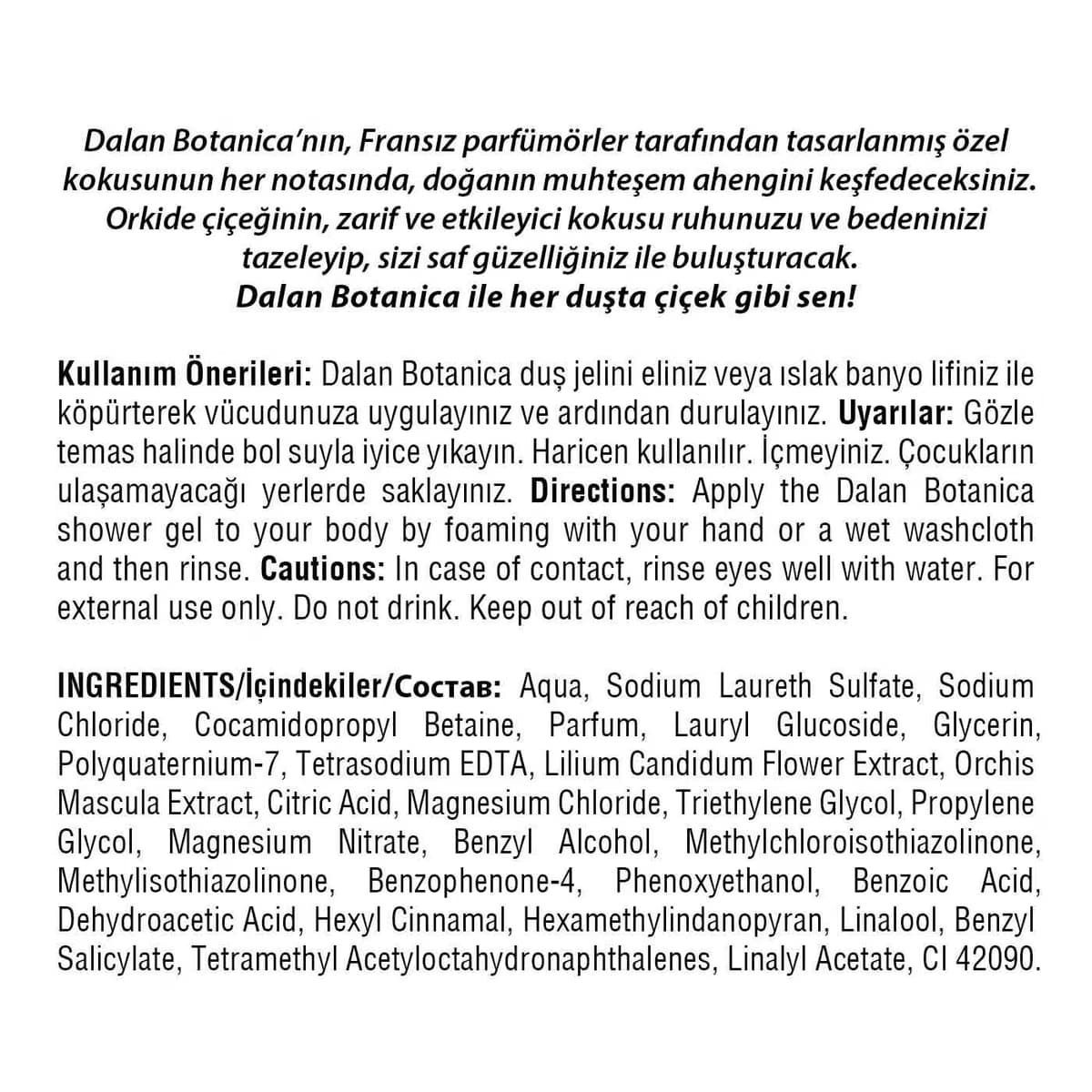 Dalan Botanica Duş Jeli Orkide 450 ml 4