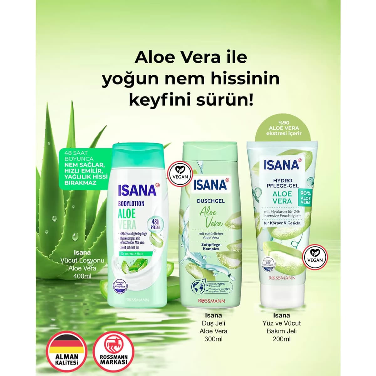 Isana Duş Jeli Aloe Vera 300 ml 2