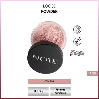 Note Pink Loose Powder Pudra Pembe