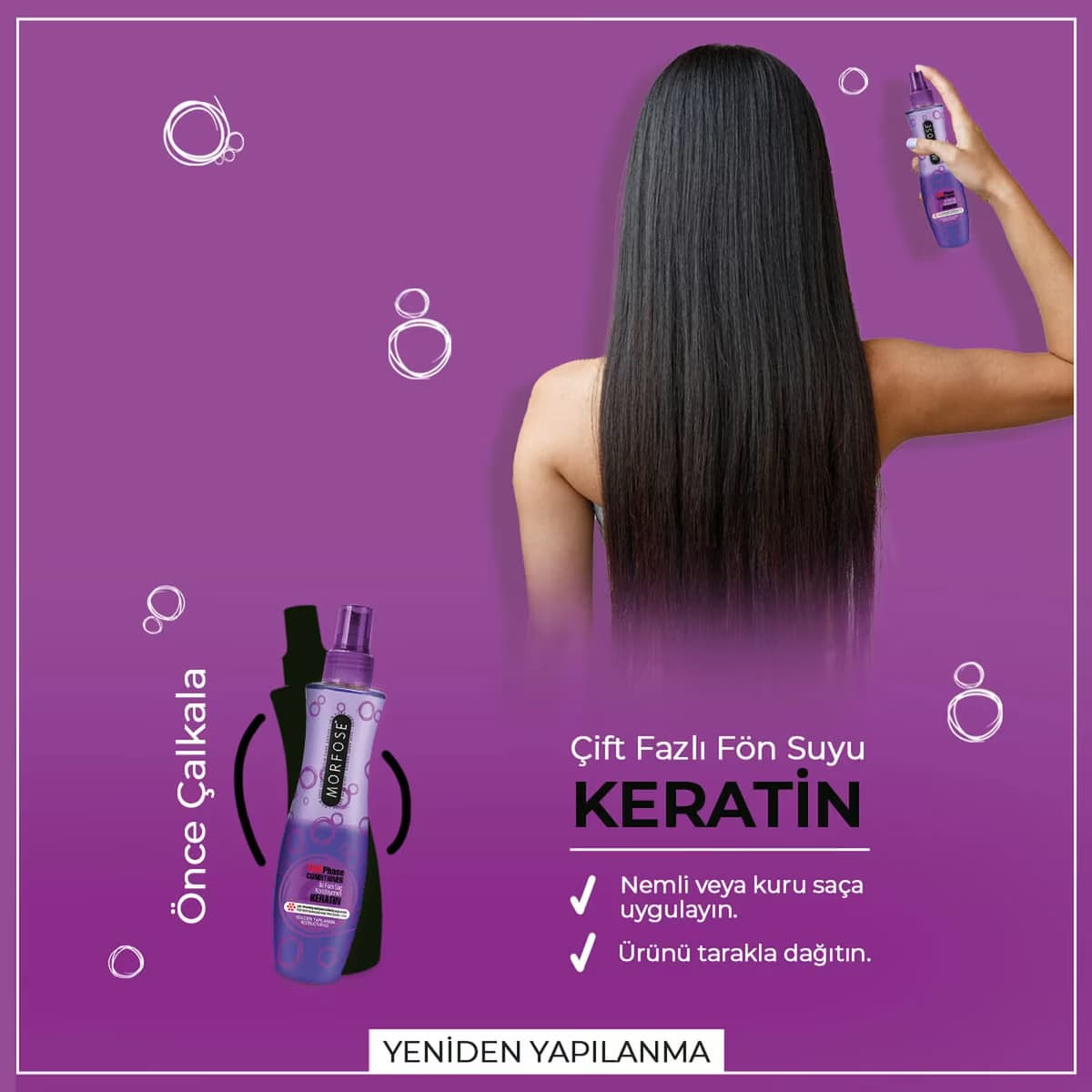 Morfose Keratin Çift Fazlı Fön Suyu 240 ml 4