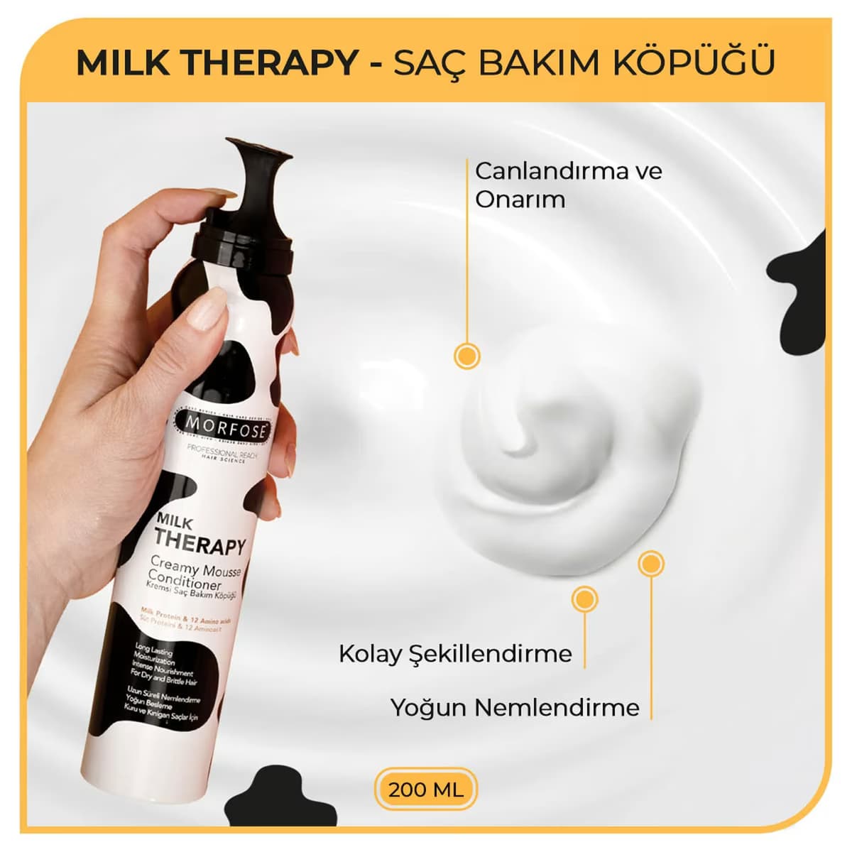 Morfose Milk Therapy Saç Köpüğü 200 ml 4