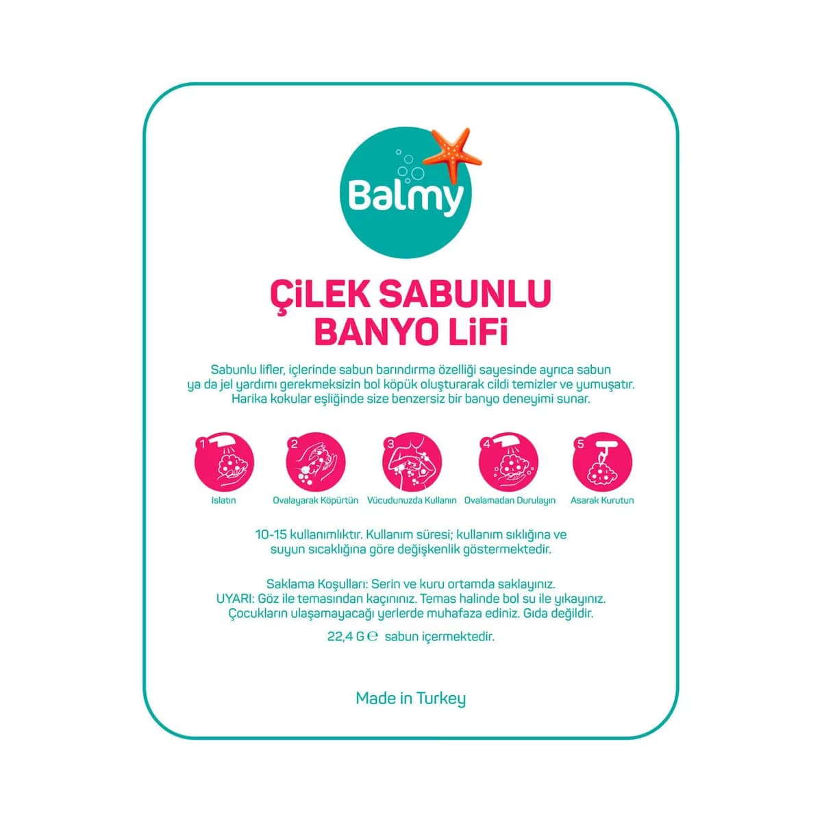 Balmy Banyo Lifi Sabunlu Çilek 1 adet 5