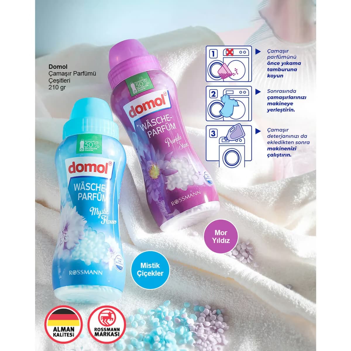 Domol Çamaşır Parfümü Purple Stars 210 gr 2