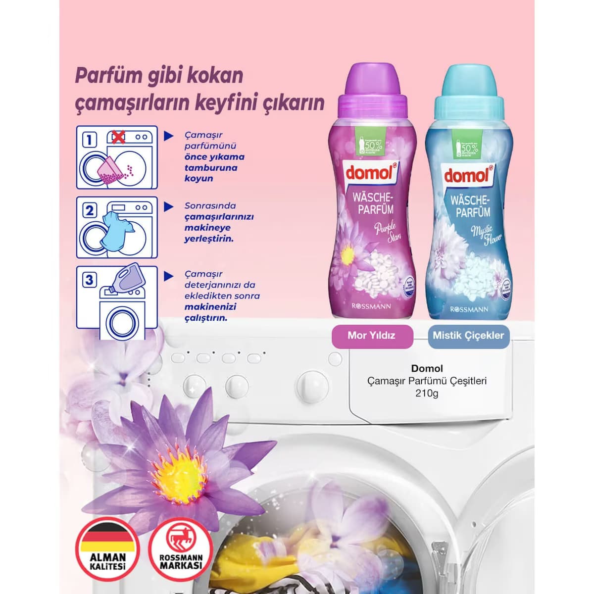 Domol Çamaşır Parfümü Purple Stars 210 gr 3