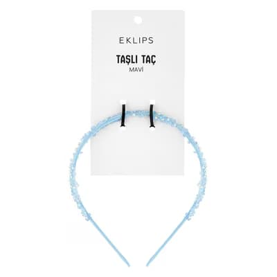 Eklips Taşlı Taç Mavi