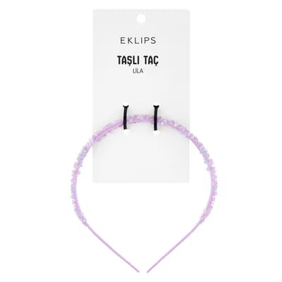 Eklips Taşlı Taç Lila