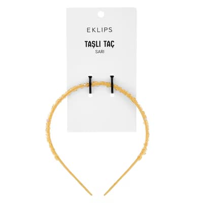 Eklips Taşlı Taç Sarı