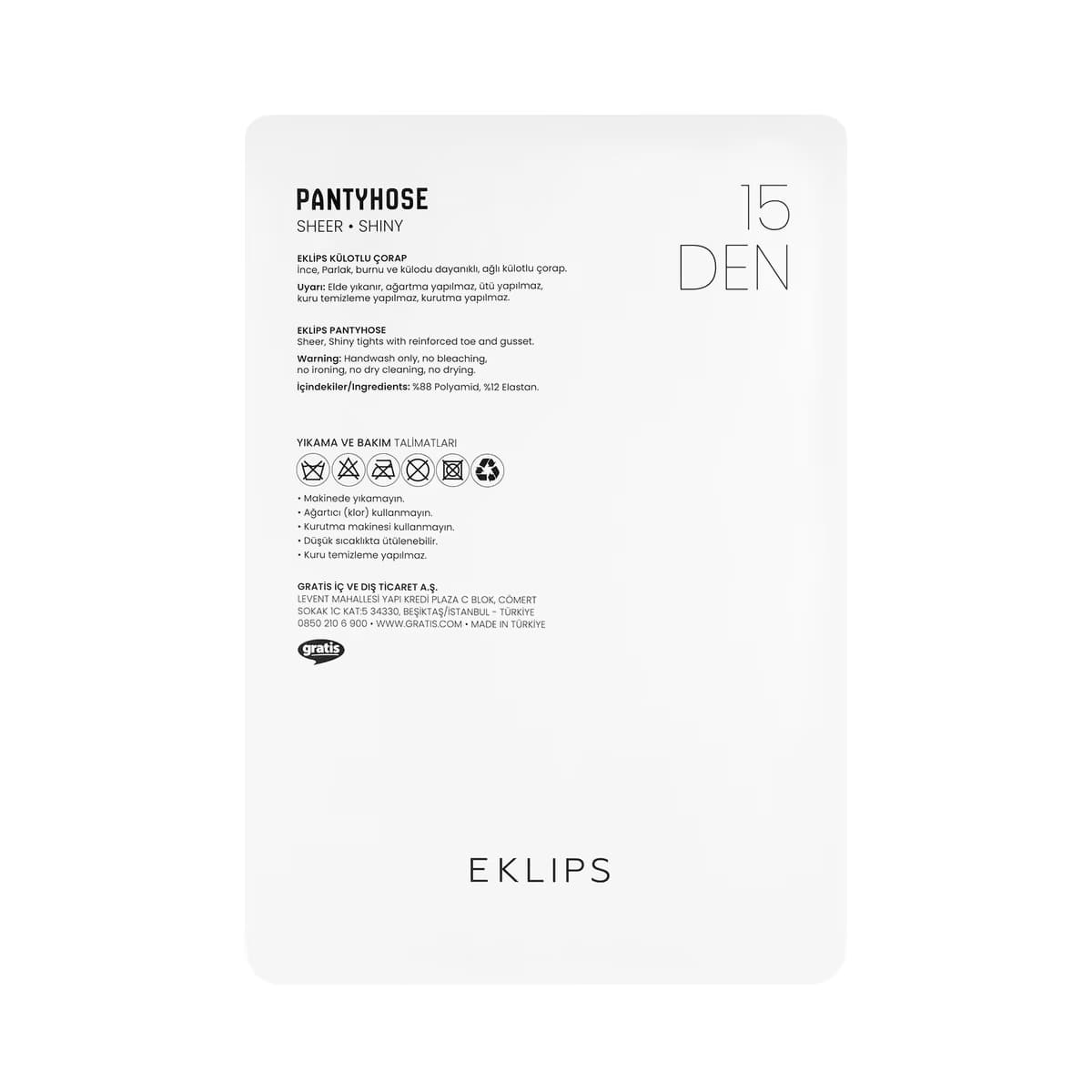 Eklips Kestane Külotlu Çorap M Beden 2