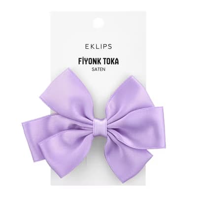 Eklips Saten Fiyonk Kurdele Toka Mor