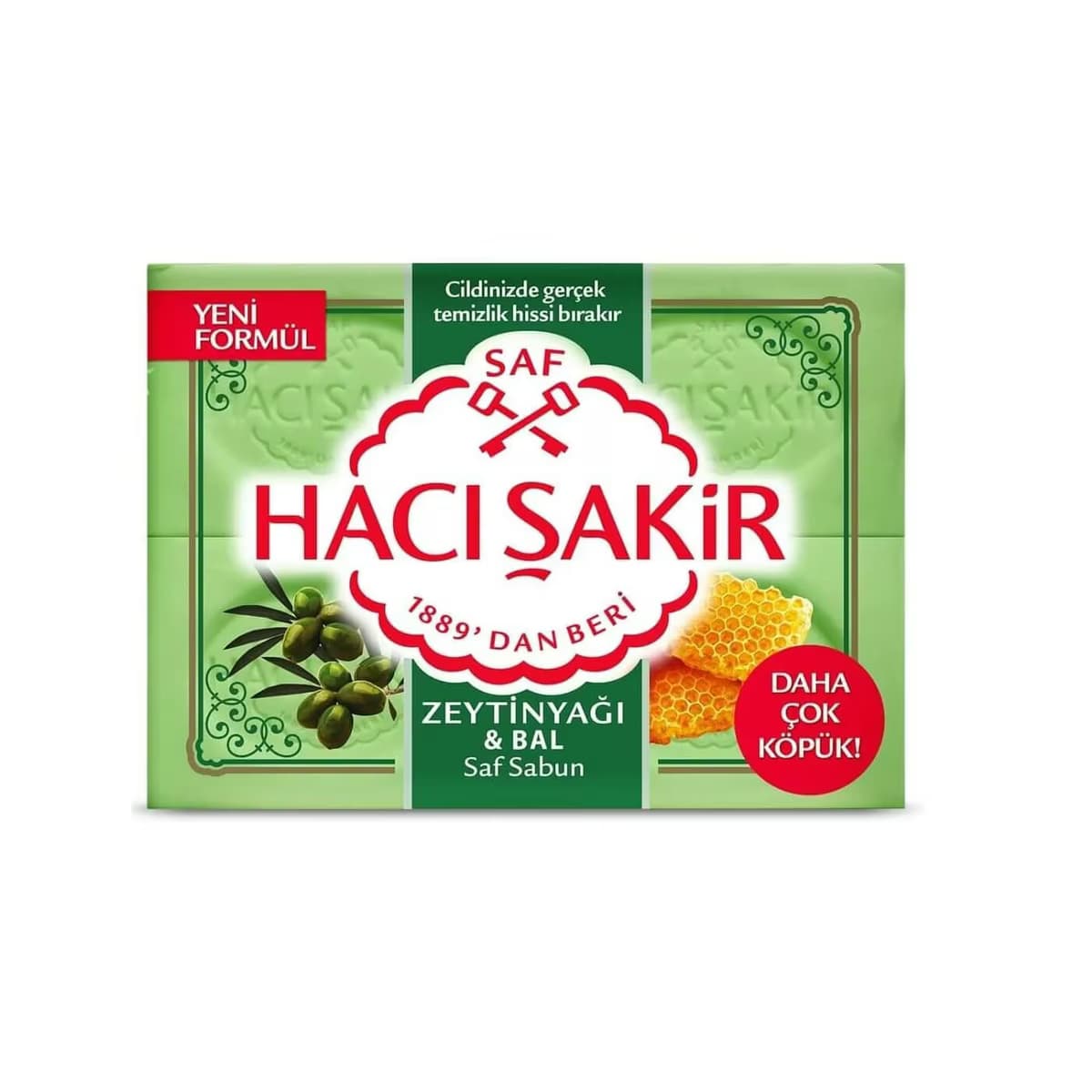 Hacı Şakir Katı Sabun Zeytinyağı ve Bal 4 x 150 gr