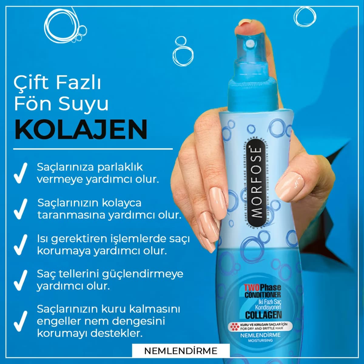 Morfose Kolajen Çift Fazlı Fön Suyu 240 ml 3