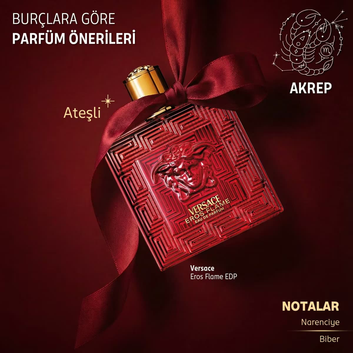 Versace Eros Flame EDP Erkek Parfüm, 100 ml 2