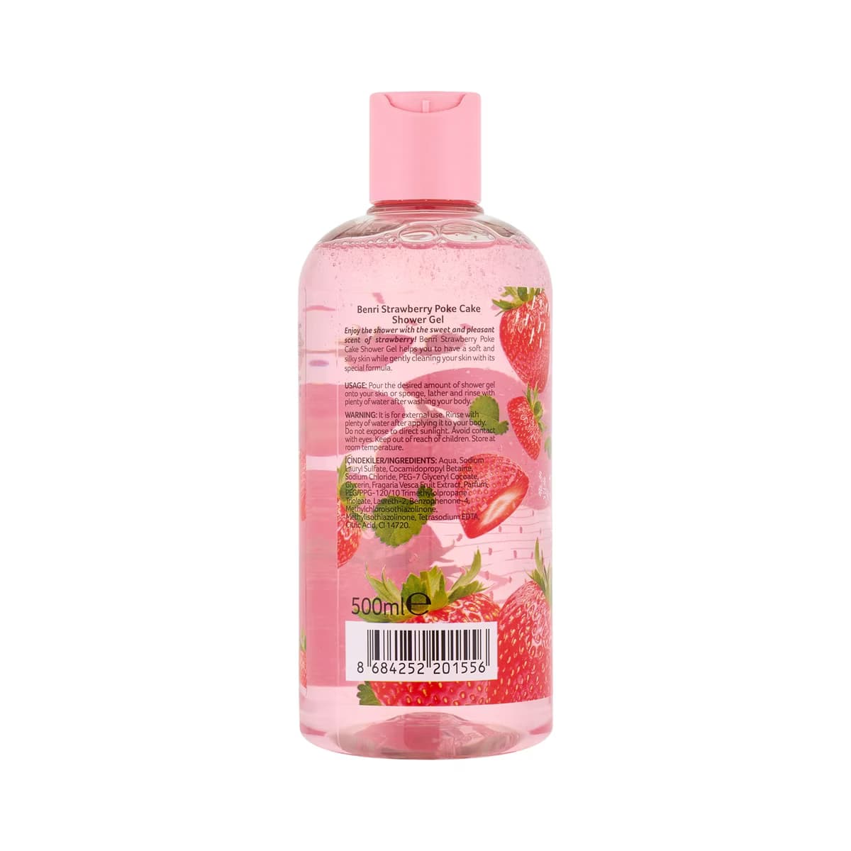 Benri Duş Jeli Çilek Poke Cake 500 ml 2
