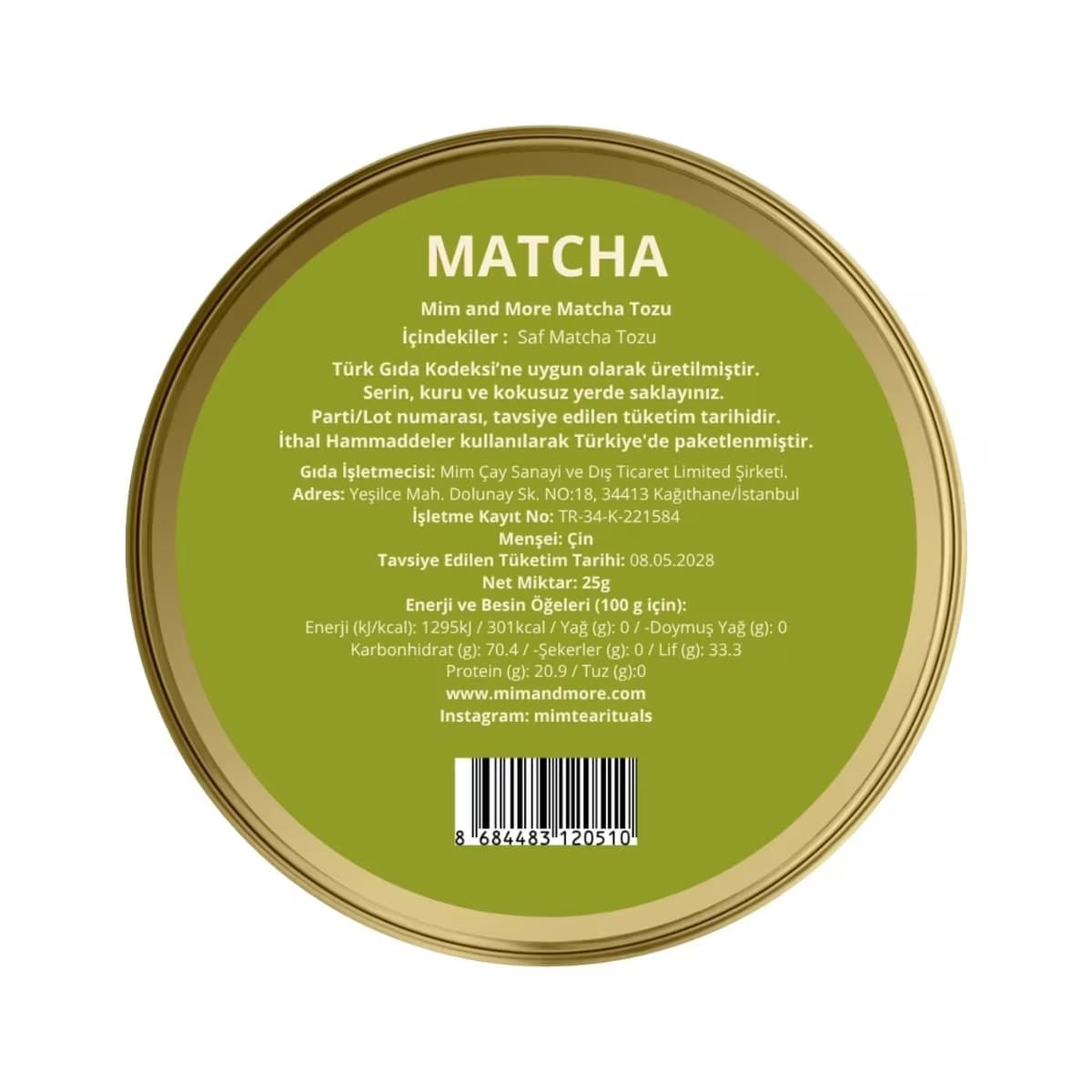Mim and More Matcha Tin 25 gr 2