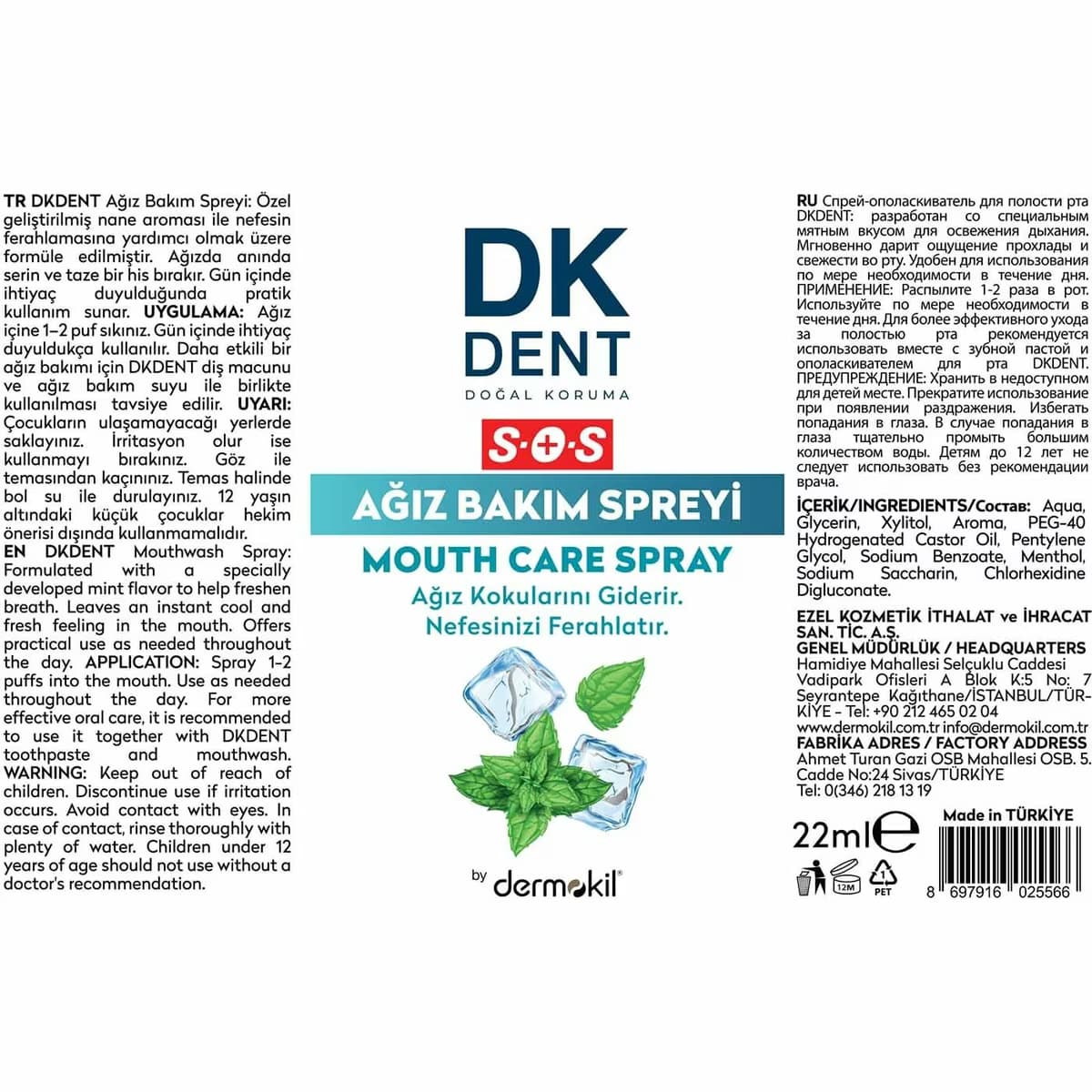 Dk Dent Ağız Bakım Spreyi 22 ml 3