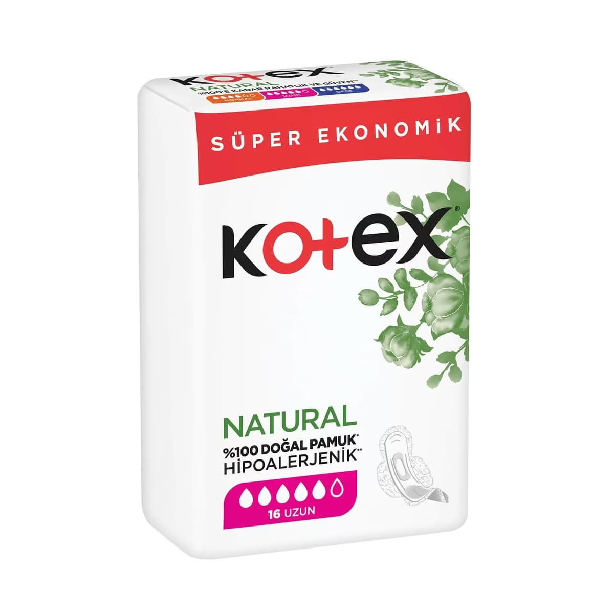 Kotex Natural Hijyenik Ped Ultra, Uzun 16'lı 2