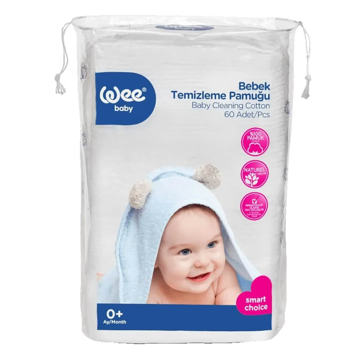 Wee Baby Bebek Temizleme Pamuğu 60'lı