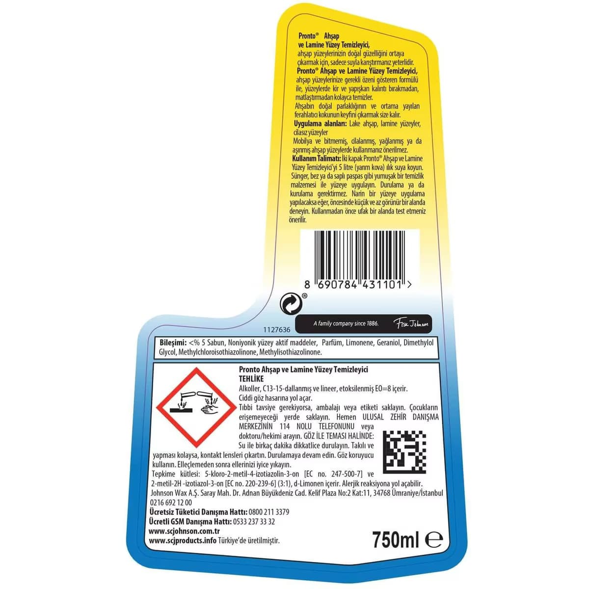 Pronto Ahşap Temizleyici 750 gr 2
