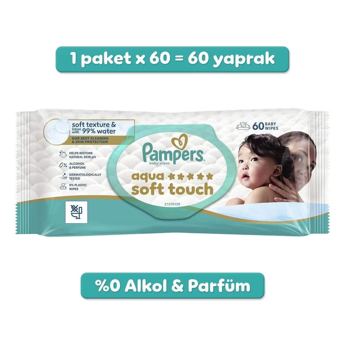 Pampers Aqua Soft Touch Islak Havlu 60'lı 2
