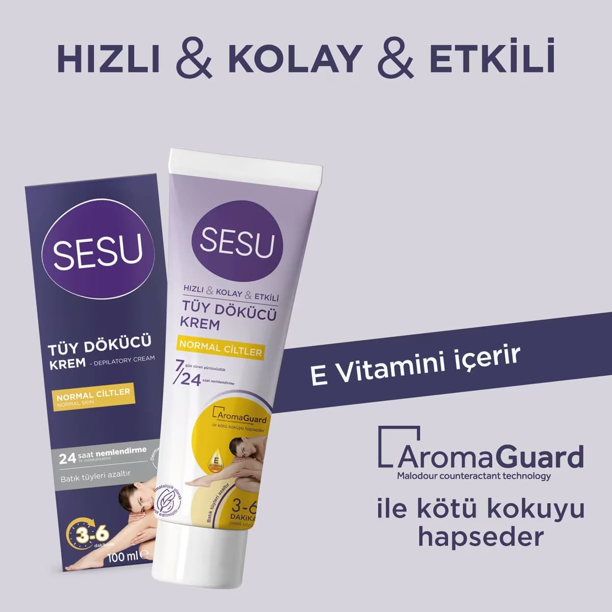 Sesu Tüy Dökücü Krem Normal Ciltler 100 ml 3