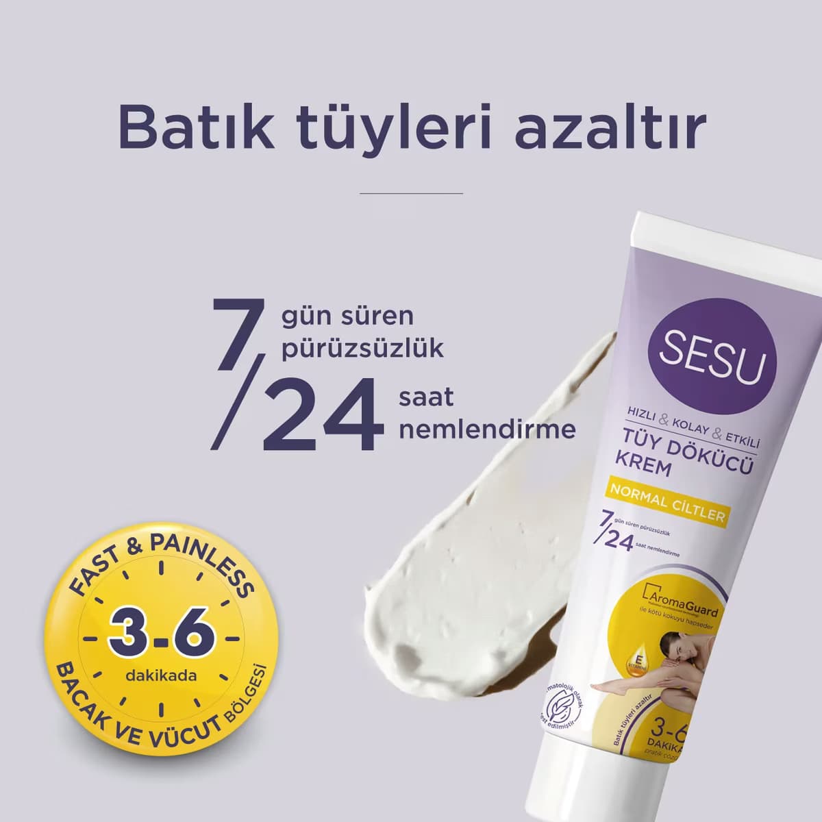 Sesu Tüy Dökücü Krem Normal Ciltler 100 ml 5