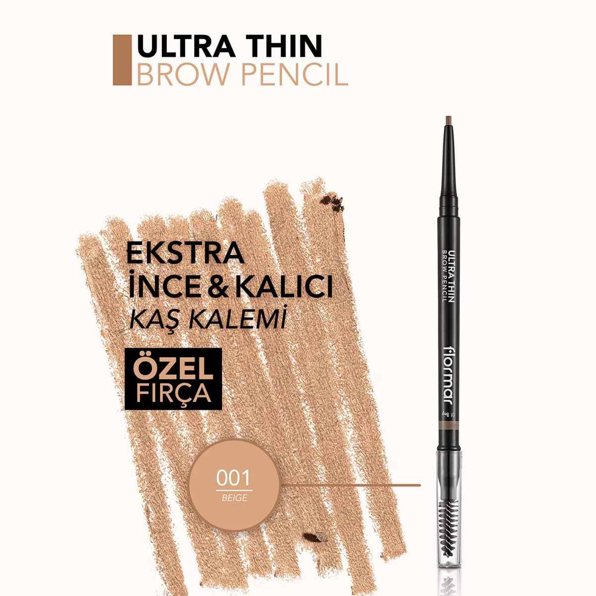 Flormar Kaş Kalemi Ultra Thin 01 0.14 gr 2