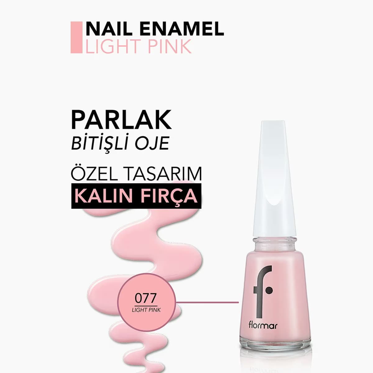 Flormar Oje 077 Light Pink New 5