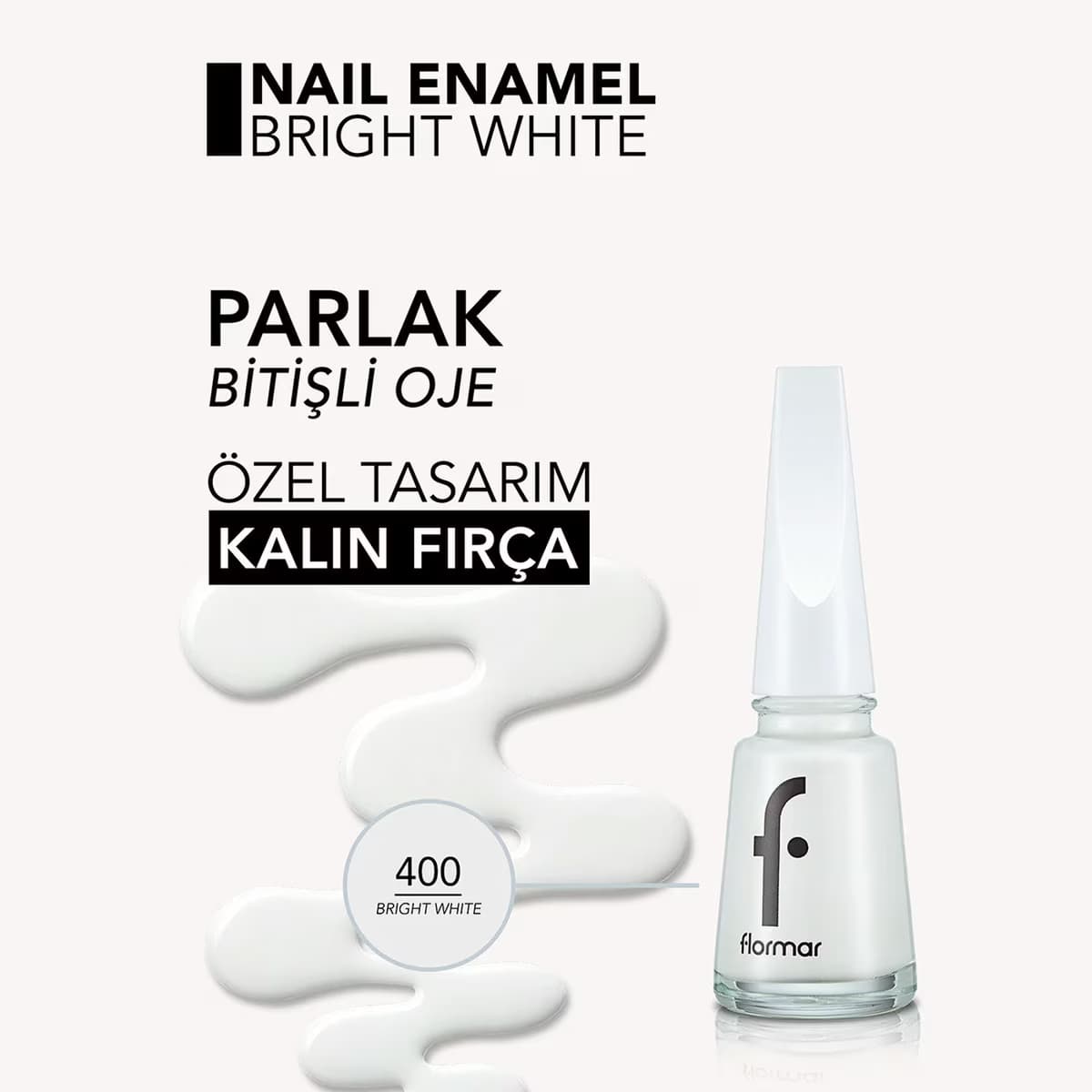 Flormar Oje Bright White New 400 5