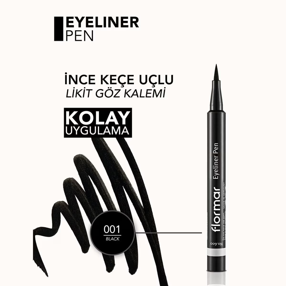 Flormar Eyeliner Siyah 1 adet 3
