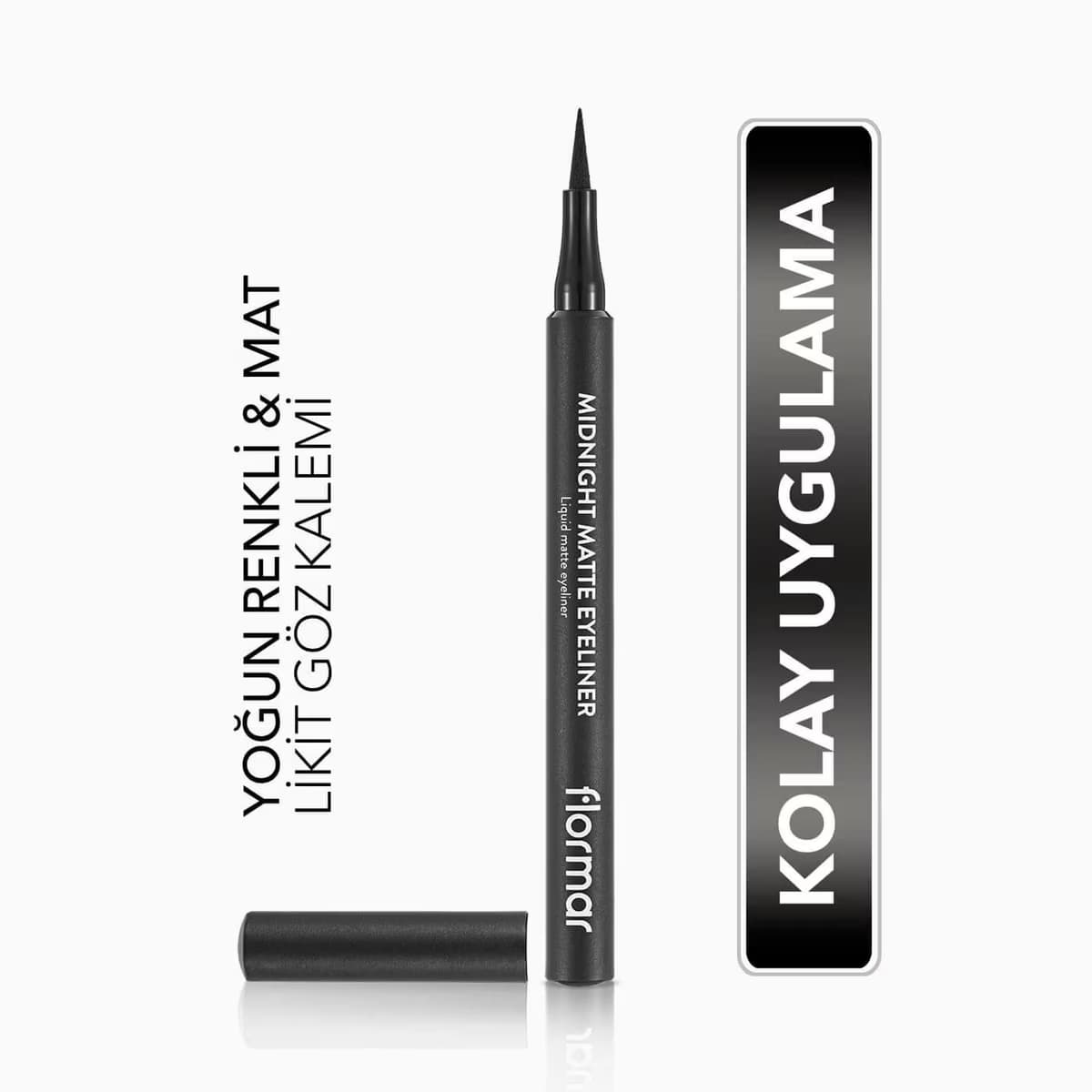 Flormar Eyeliner Keçe Uçlu Mat Siyah 1 adet 2