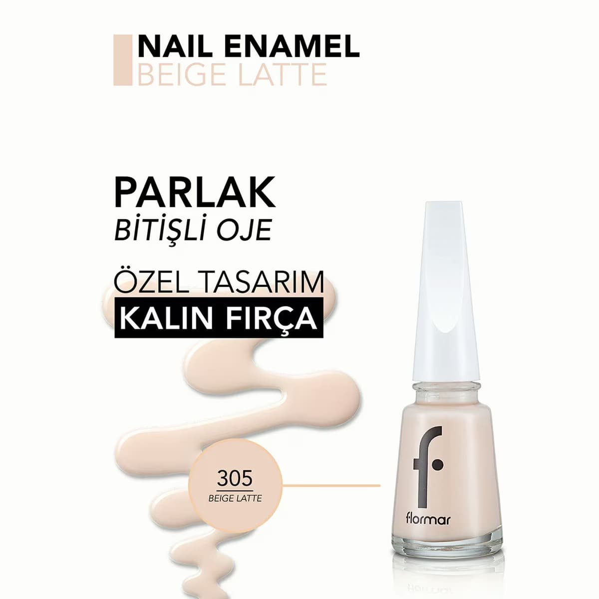 Flormar Oje Beige Latte New 305 4