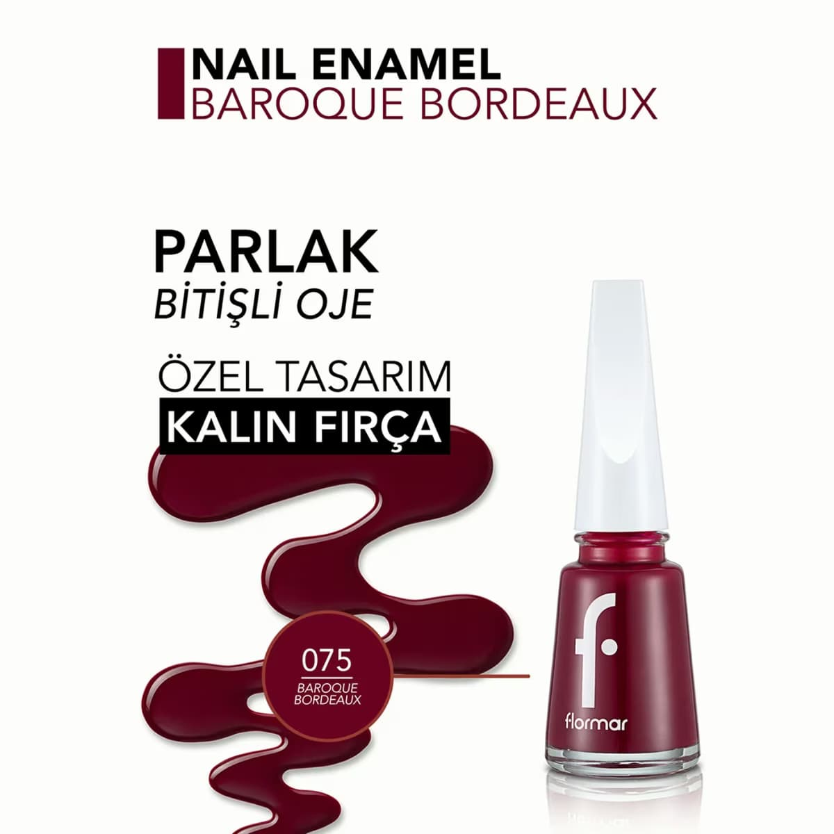Flormar Oje 075 Baroque Bordeaux New 4